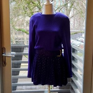 Talk of the Walk A.C Fab Rare Vintage 80s Knit & Suede Mini Dress Belted EUC S/M